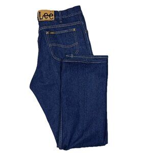 Vintage 90s Lee Jeans Made in Canada Men’s 34X32 Dark Blue Straight Leg